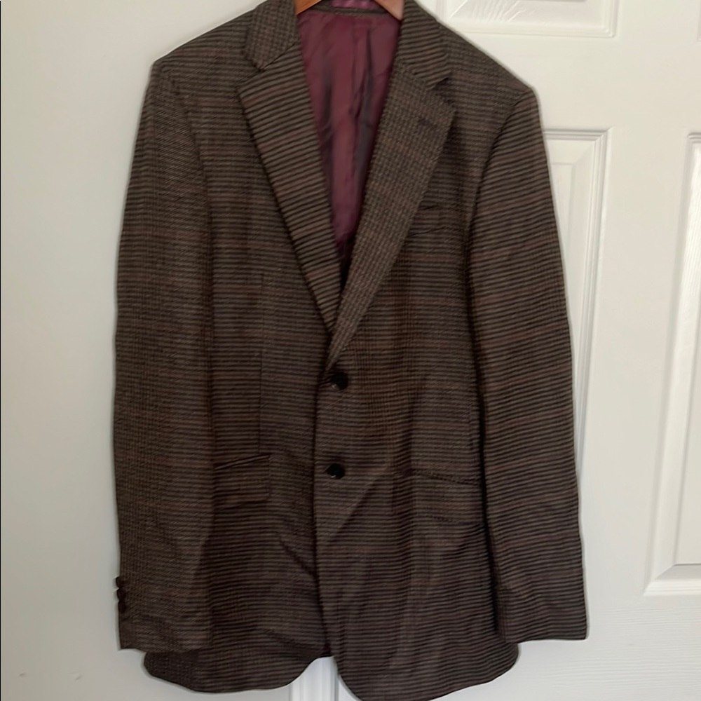 Charles Tyrwhitt Men's Brown Plaid Blazer / Sport Coat